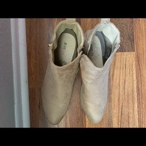 Beige color booties from JustFab